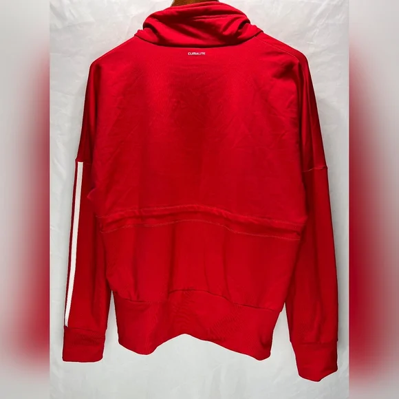 ADIDAS Originals Zip-Up Sweater Size Large Red Vintage 2008 Unisex - Picture 4 of 4